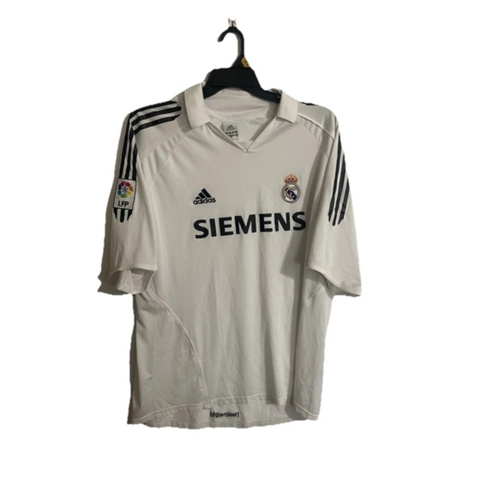 Vintage Adidas Real Madrid 2004 Soccer Jersey‎ Mens 2XL Short Sleeve White